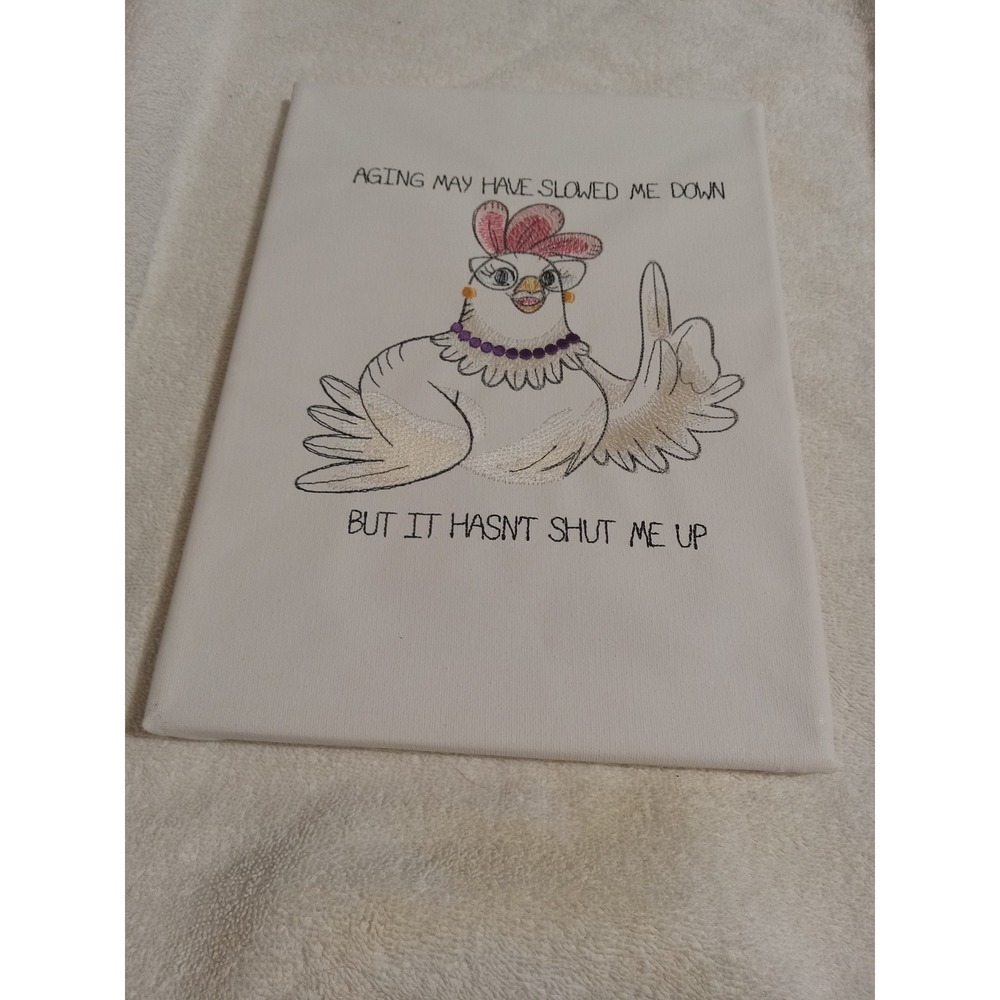 Funny Chicken Canvas Wall Art Decor Aging May Have Slowed Me Down